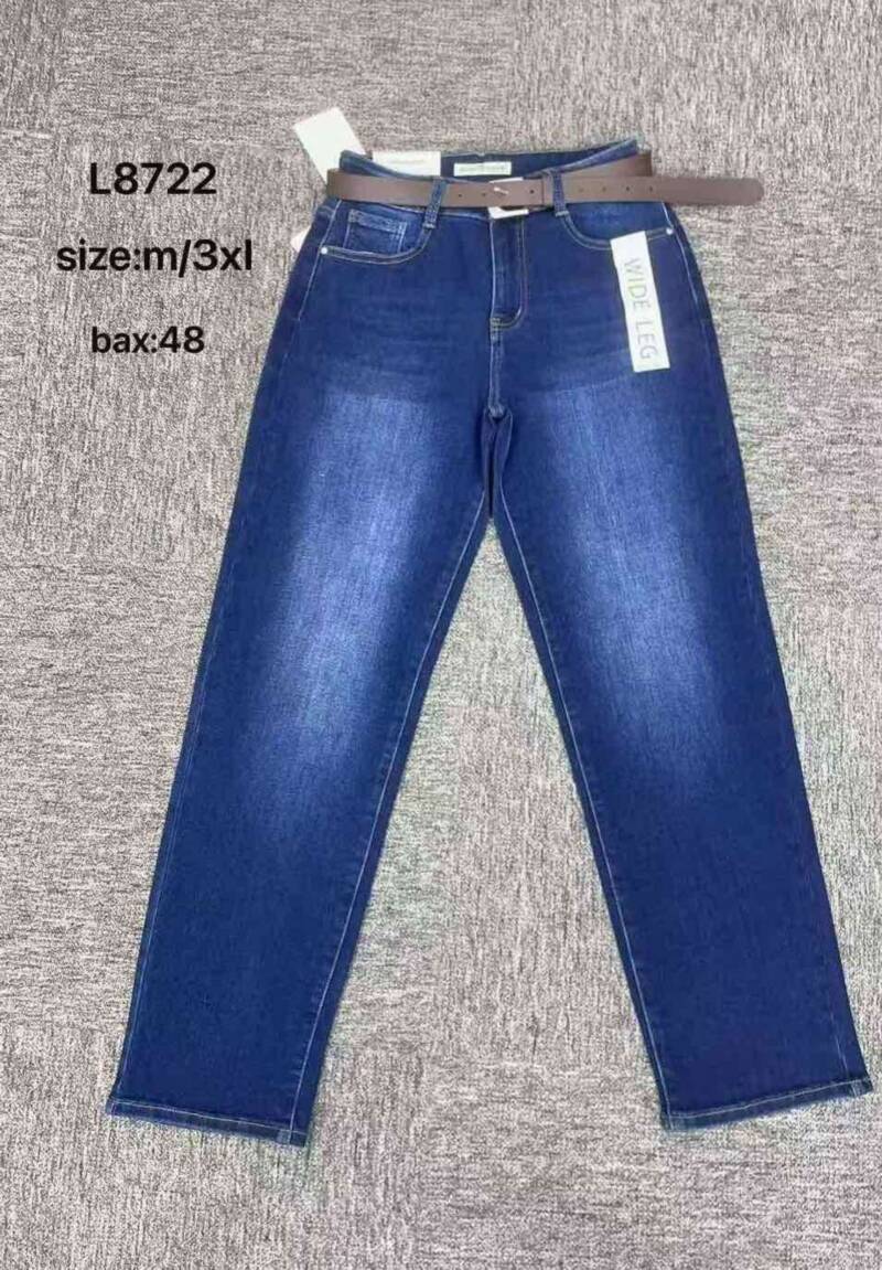 Spodnie damskie jeansy Roz M-3XL, 1 Kolor Paczka 12 szt